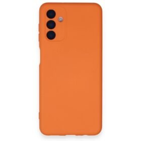 Samsung Galaxy A14 4G Kılıf Nano içi Kadife Silikon - Turuncu-(5796)