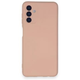 Samsung Galaxy A14 4G Kılıf Nano içi Kadife Silikon - Pudra-(5796)