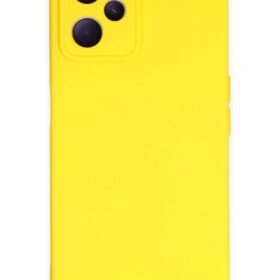 Realme C35 Kılıf Nano içi Kadife Silikon - Sarı-(5796)