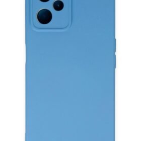Realme C35 Kılıf Nano içi Kadife Silikon - Mavi-(5796)