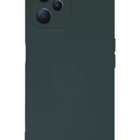 Realme C35 Kılıf Nano içi Kadife Silikon - Koyu Yeşil-(5796)