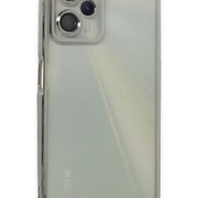 Realme C35 Kılıf Lensli Silikon - Gümüş-(5796)