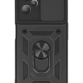 Realme C35 Kılıf Pars Lens Yüzüklü Silikon - Siyah-(5796)