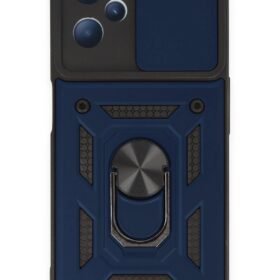 Realme C35 Kılıf Pars Lens Yüzüklü Silikon - Lacivert-(5796)