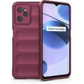Realme C35 Kılıf Optimum Silikon - Bordo-(5796)