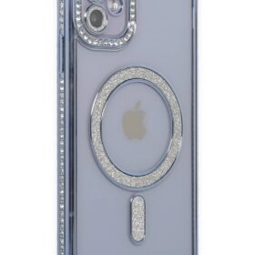 iPhone 11 Kılıf Joke Simli Magneticsafe Kılıf - Mavi-(5796)