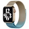 Apple Watch 38mm Metal Mıknatıslı Kordon - Metalik Gold-Mavi-(5796)