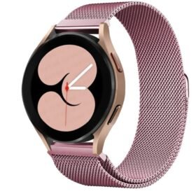 Samsung Galaxy Watch 4 Metal Mıknatıslı Kordon - Rose-(5796)