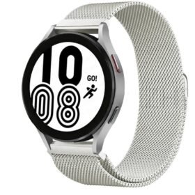 Samsung Galaxy Watch 4 Metal Mıknatıslı Kordon - Gümüş-(5796)