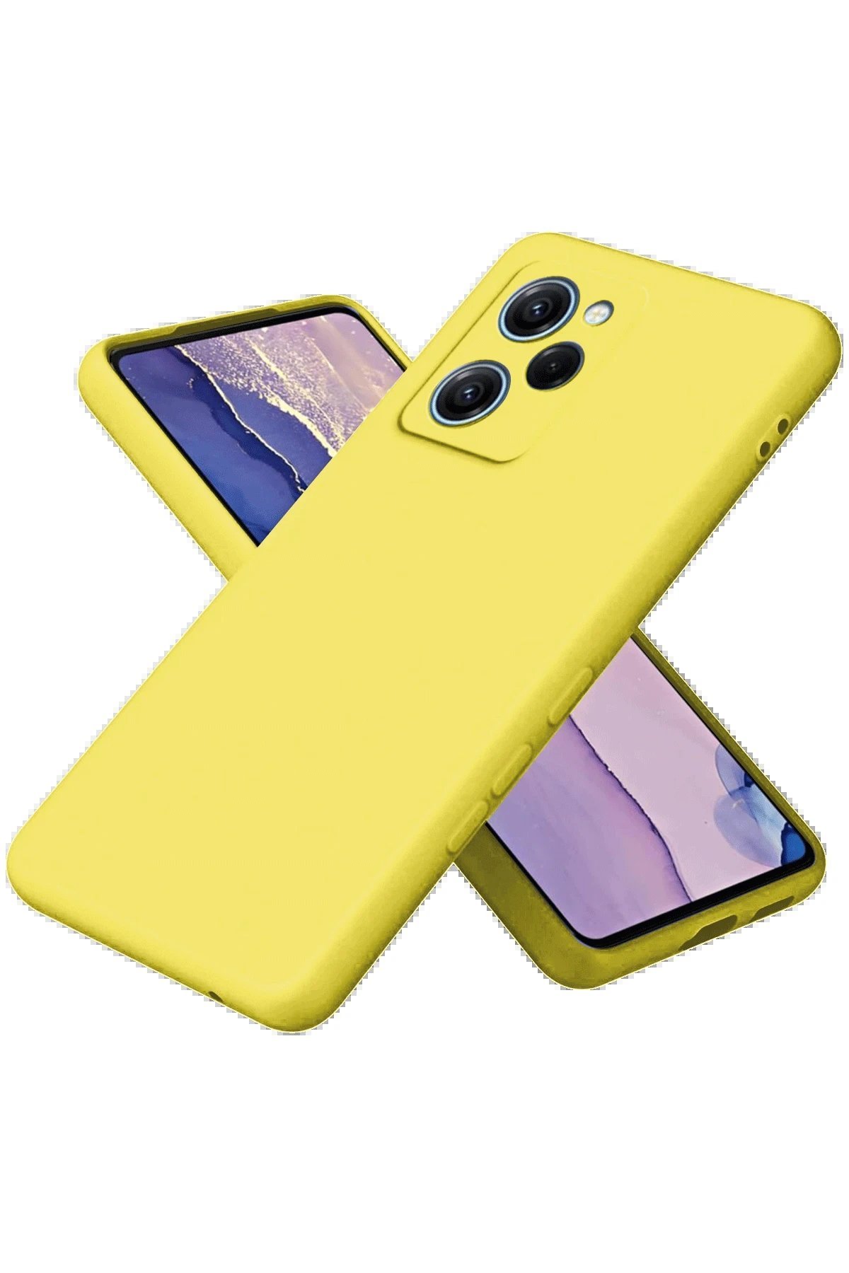 Xiaomi Poco X5 Pro 5G Nano içi Kadife Silikon - Sarı-(5796)