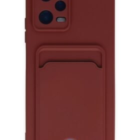 Xiaomi Poco X5 5G Kılıf Kelvin Kartvizitli Silikon - Bordo-(5796)