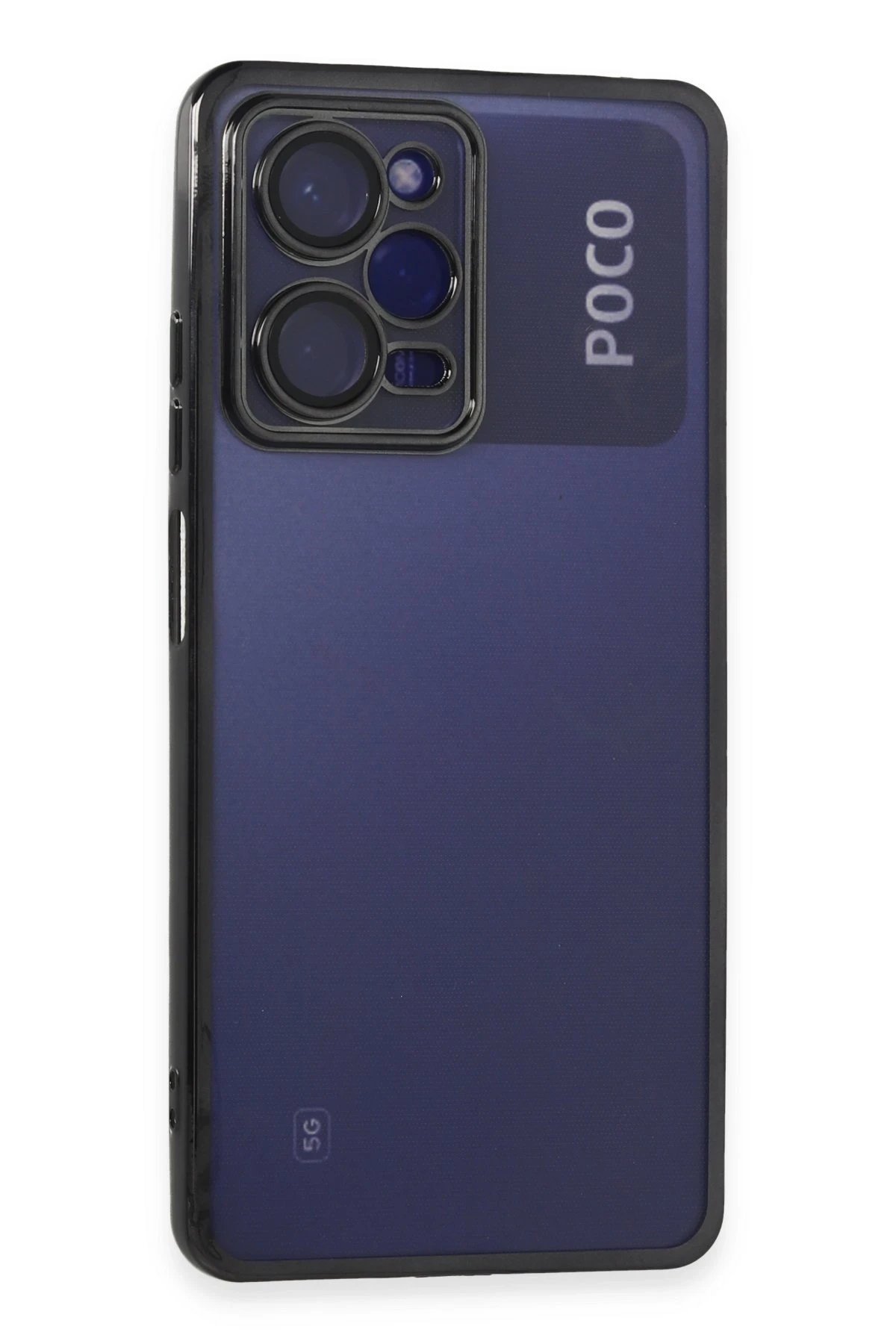 Xiaomi Poco X5 Pro 5G Kılıf Lensli Silikon - Siyah-(5796)