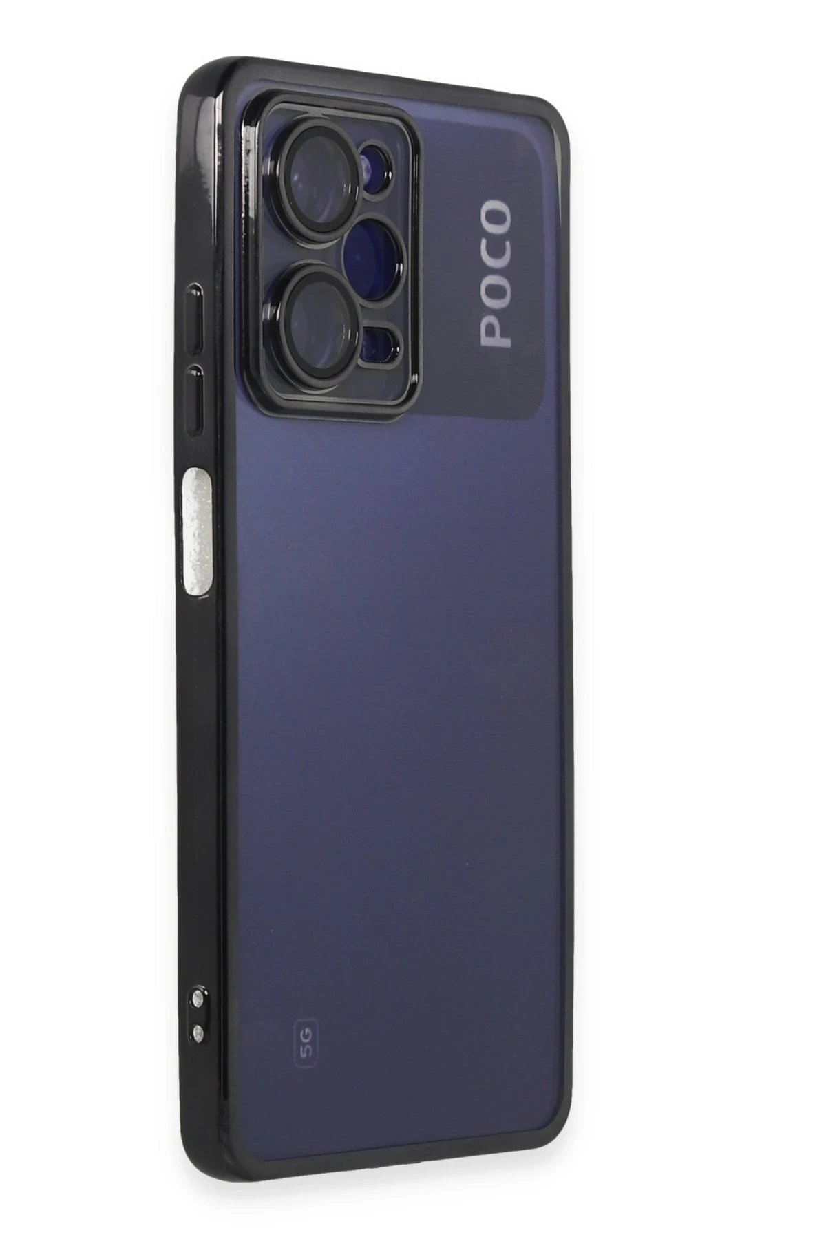 Xiaomi Poco X5 Pro 5G Kılıf Lensli Silikon - Siyah-(5796) - Görsel 2