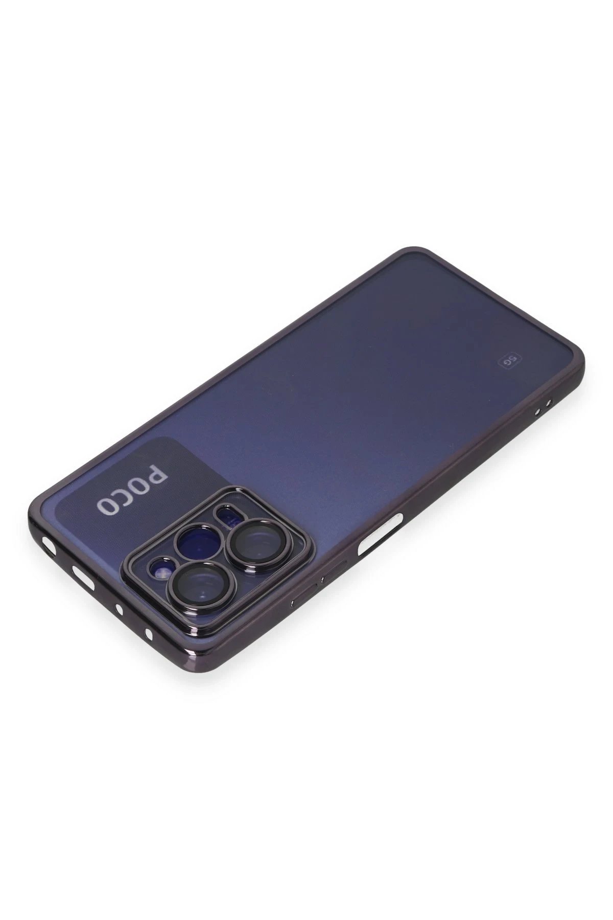 Xiaomi Poco X5 Pro 5G Kılıf Lensli Silikon - Mor-(5796) - Görsel 3