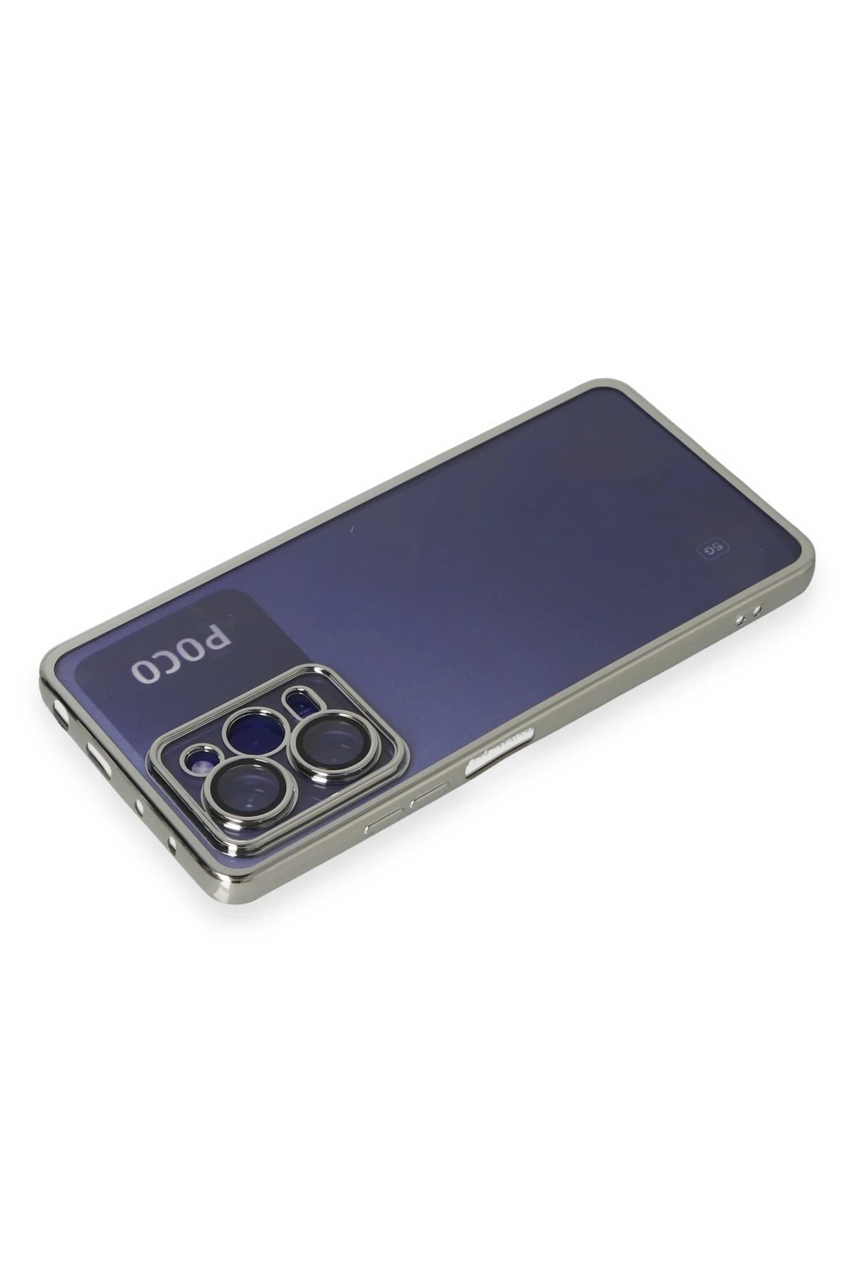 Xiaomi Poco X5 Pro 5G Kılıf Lensli Silikon - Gümüş-(5796) - Görsel 3