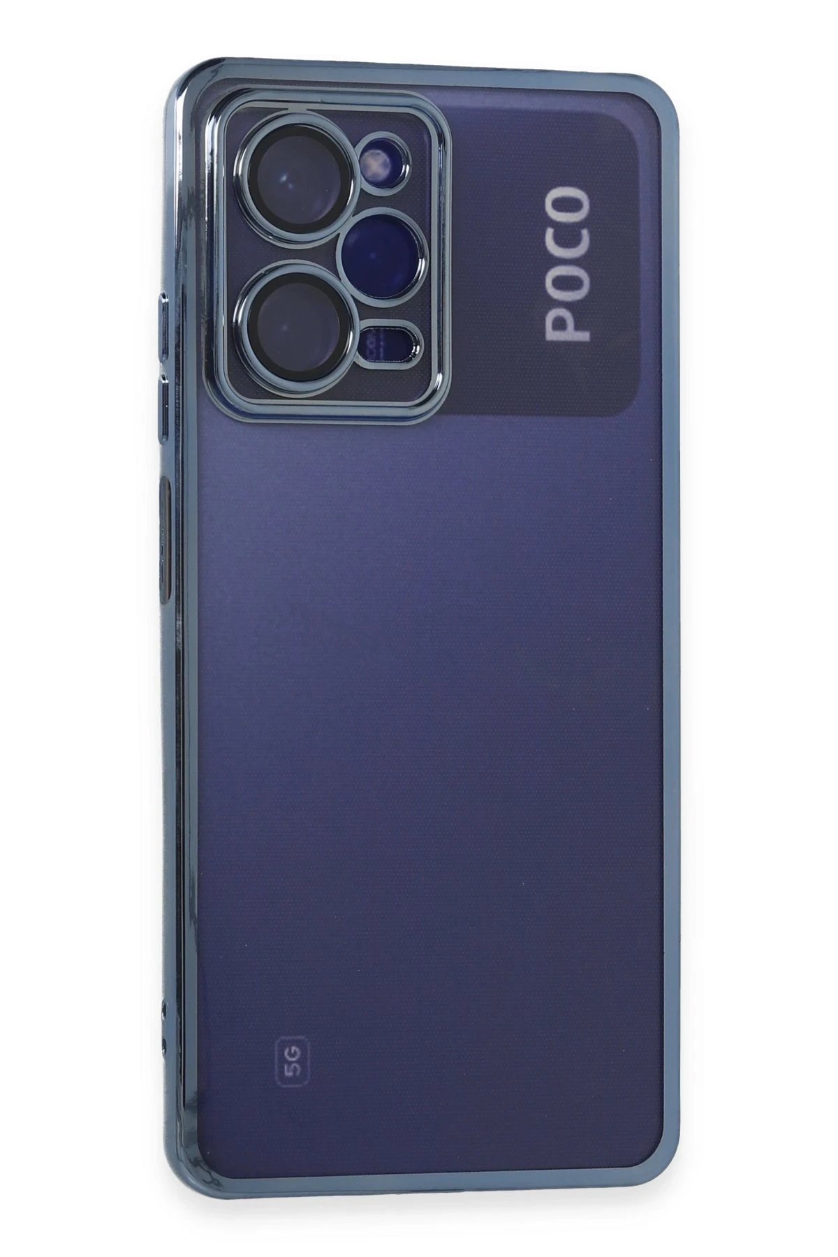 Xiaomi Poco X5 Pro 5G Kılıf Lensli Silikon - Açık Mavi-(5796)