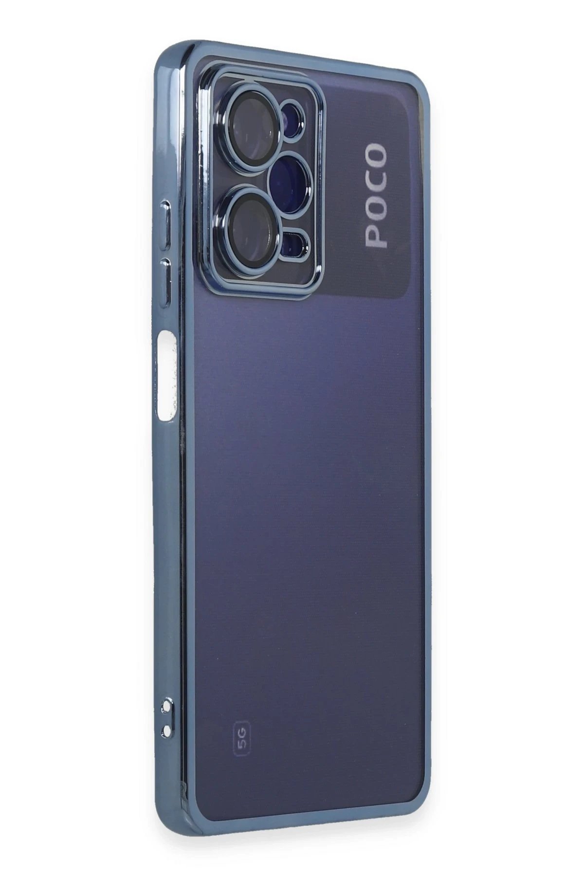 Xiaomi Poco X5 Pro 5G Kılıf Lensli Silikon - Açık Mavi-(5796) - Görsel 2