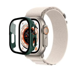 Apple Watch Ultra 49mm Desert Camlı Kasa Ekran Koruyucu - Koyu Yeşil-(5796)