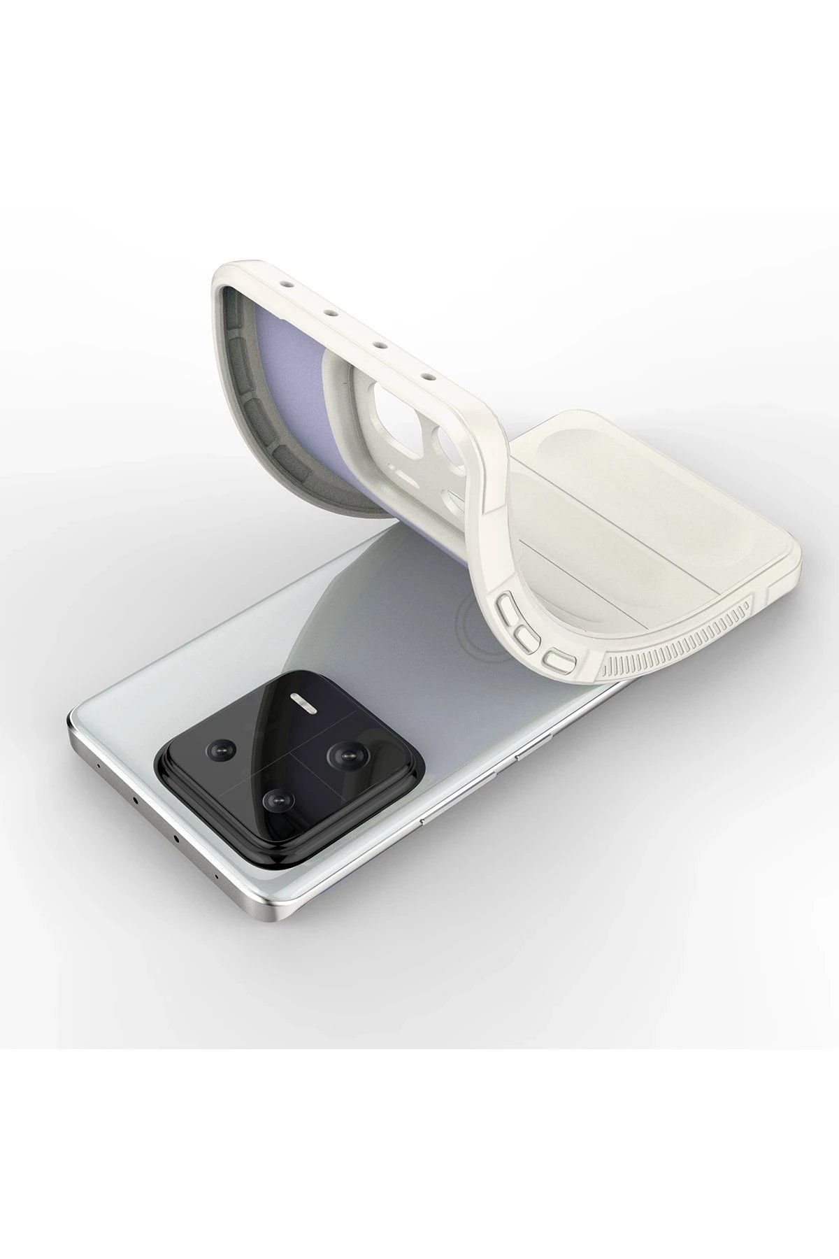 Xiaomi Mi 13 Kılıf Optimum Silikon - Krem-(5796) - Görsel 4