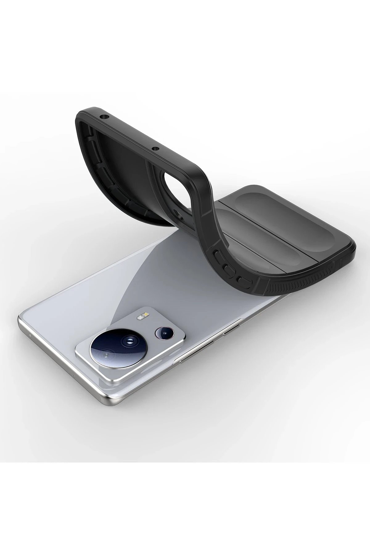 Xiaomi Mi 13 Lite Kılıf Optimum Silikon - Siyah-(5796) - Görsel 4