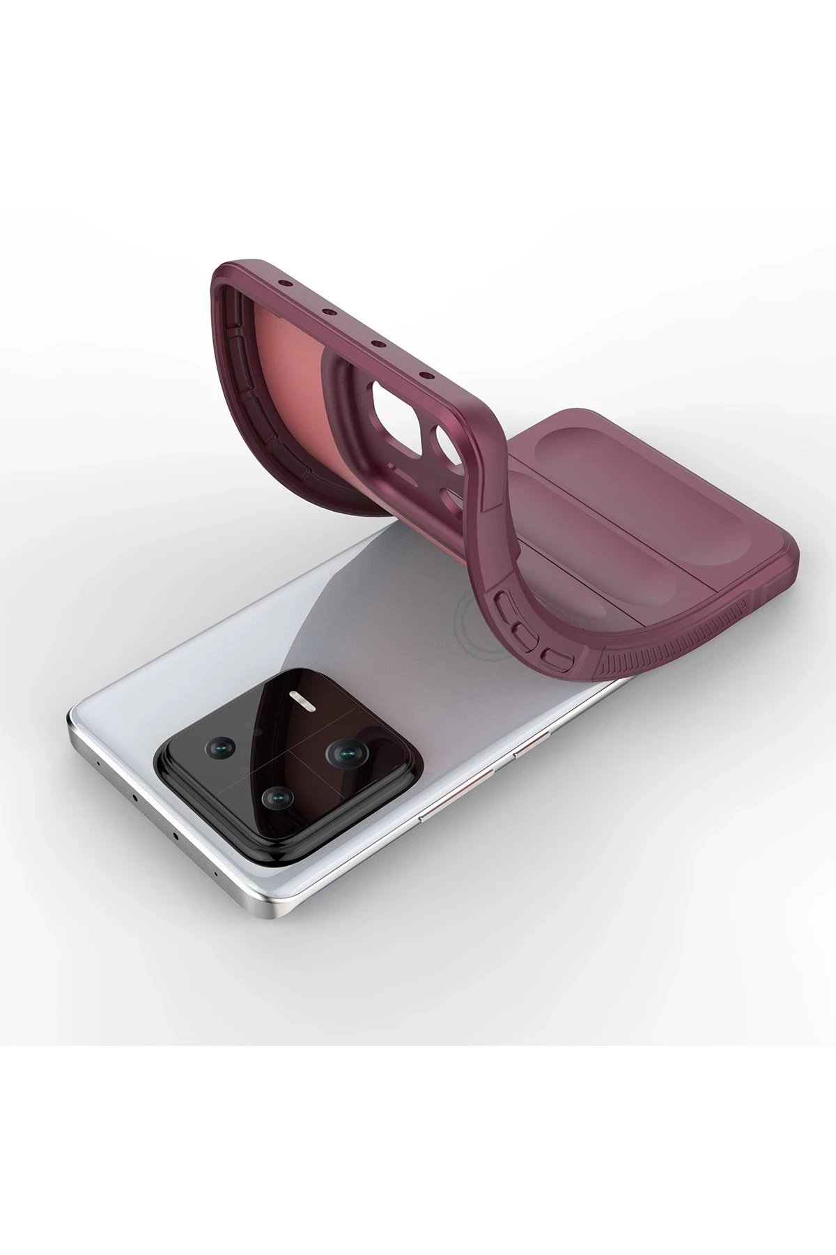 Xiaomi Mi 13 Pro Kılıf Optimum Silikon - Bordo-(5796) - Görsel 4