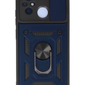 Xiaomi Redmi 12C Kılıf Pars Lens Yüzüklü Silikon - Lacivert-(5796)