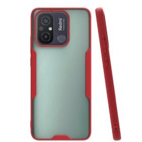 Xiaomi Redmi 12C Kılıf Platin Silikon - Kırmızı-(5796)