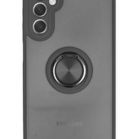 Samsung Galaxy A24 4G Kılıf Montreal Yüzüklü Silikon Kapak - Siyah-(5796)