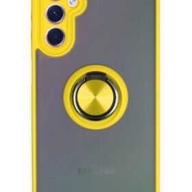 Samsung Galaxy A24 4G Kılıf Montreal Yüzüklü Silikon Kapak - Sarı-(5796)