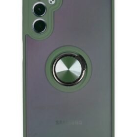 Samsung Galaxy A24 4G Kılıf Montreal Yüzüklü Silikon Kapak - Yeşil-(5796)