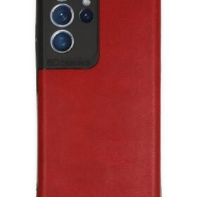 Samsung Galaxy S21 Ultra Kılıf Loop Deri Silikon - Kırmızı-(5796)