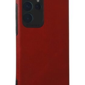 Samsung Galaxy S22 Ultra Kılıf Loop Deri Silikon - Kırmızı-(5796)