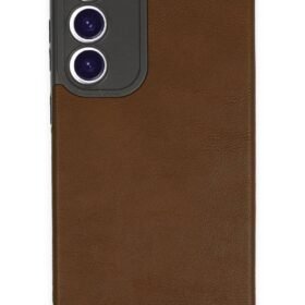 Samsung Galaxy S23 Plus Kılıf Loop Deri Silikon - Kahverengi-(5796)