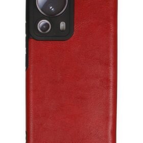 Xiaomi Mi 13 Lite Kılıf Loop Deri Silikon - Kırmızı-(5796)