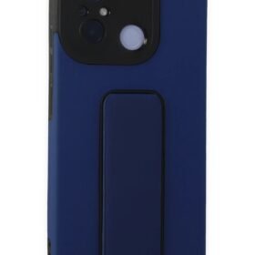 Xiaomi Redmi 12C Kılıf Mega Standlı Silikon - Mavi-(5796)