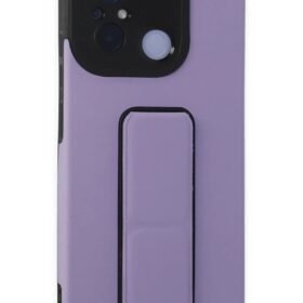 Xiaomi Redmi 12C Kılıf Mega Standlı Silikon - Lila-(5796)