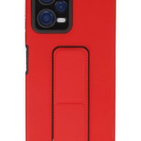 Xiaomi Poco X5 5G Kılıf Mega Standlı Silikon - Kırmızı-(5796)