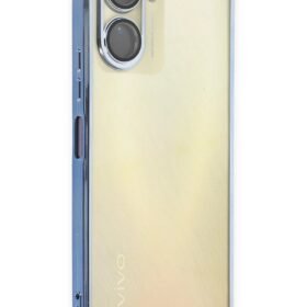 Vivo Y16 Kılıf Lensli Silikon - Açık Mavi-(5796)