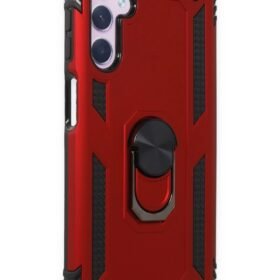 Samsung Galaxy A14 4G Kılıf Sofya Yüzüklü Silikon Kapak - Kırmızı-(5796)