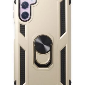 Samsung Galaxy A24 4G Kılıf Sofya Yüzüklü Silikon Kapak - Gold-(5796)