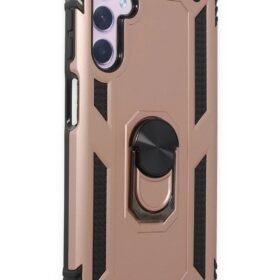 Samsung Galaxy A24 4G Kılıf Sofya Yüzüklü Silikon Kapak - Rose-(5796)