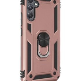 Samsung Galaxy A54 5G Kılıf Sofya Yüzüklü Silikon Kapak - Rose-(5796)