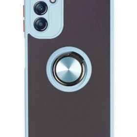 Samsung Galaxy A14 4G Kılıf Montreal Yüzüklü Silikon Kapak - Buz Mavi-(5796)