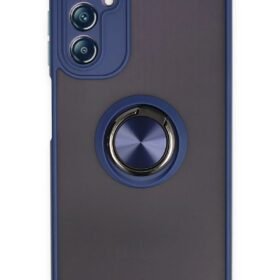 Samsung Galaxy A14 4G Kılıf Montreal Yüzüklü Silikon Kapak - Lacivert-(5796)