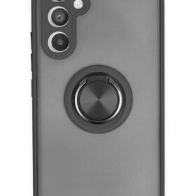 Samsung Galaxy A34 5G Kılıf Montreal Yüzüklü Silikon Kapak - Siyah-(5796)