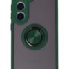 Samsung Galaxy S23 Kılıf Montreal Yüzüklü Silikon Kapak - Yeşil-(5796)
