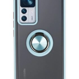 Xiaomi Mi 12T Pro Kılıf Montreal Yüzüklü Silikon Kapak - Buz Mavi-(5796)