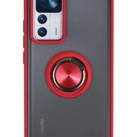 Xiaomi Mi 12T Pro Kılıf Montreal Yüzüklü Silikon Kapak - Kırmızı-(5796)