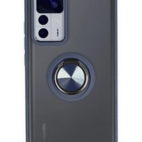 Xiaomi Mi 12T Pro Kılıf Montreal Yüzüklü Silikon Kapak - Lacivert-(5796)