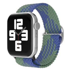 Apple Watch 38mm Star Kordon - Yeşil-Lacivert-(5796)